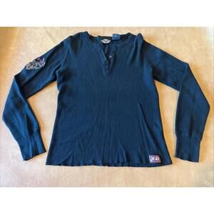 Harley Davidson Ribbed Long Sleeve Black Shirt (Women’s Large)